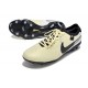 Chaussure Nike Tiempo Legend 10 Elite FG Beige Noir