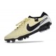 Chaussure Nike Tiempo Legend 10 Elite FG Beige Noir