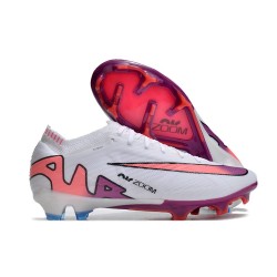 Nike Air Zoom Mercurial Vapor 15 Elite FG Blanc Rose Bleu