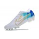 Nike Zoom Mercurial Vapor XV Elite FG Blanc Bleu Or