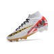 Nike Air Zoom Mercurial Superfly 9 Elite FG MR Blanc Rouge Or