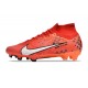 Nike Air Zoom Mercurial Superfly 9 Elite FG MDS Carmin Clair Ivoire Pâle Mandarine Vif