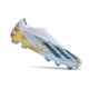 Adidas X Crazyfast.1 Sans Lacets Fg Blanc Bleu Or