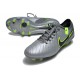 Chaussure Nike Tiempo Legend 10 Elite FG Gris Noir Vert