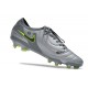 Chaussure Nike Tiempo Legend 10 Elite FG Gris Noir Vert