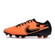 Chaussure Nike Tiempo Legend 10 Elite FG Orange Noir