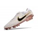 Chaussure Nike Tiempo Legend 10 Elite FG Blanc Or Noir