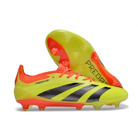 Chaussure adidas Predator Elite FG Jaune Rouge Noir