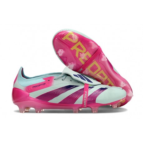 adidas Predator Elite Tongue FG Bleu Très Pâle Rose Lucide Jaune Semi Solaire
