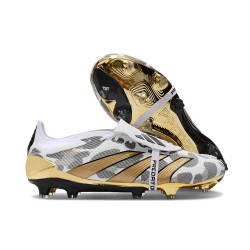 adidas Predator Elite Tongue FG Blanc Or Gris