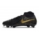 Nike Phantom Luna II Elite FG Noir Or Monnaie Métallique