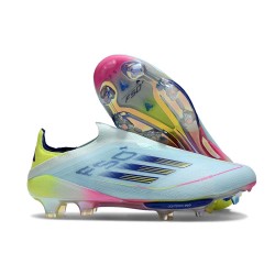 Chaussure adidas F50+ LL FG Bleu Très Pâle Semi Bleu Lucide Jaune Semi