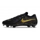 Nike Phantom Luna 2 Elite Low FG Noir Or Monnaie Métallique