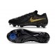 Nike Phantom Luna 2 Elite Low FG Noir Or Monnaie Métallique
