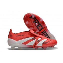 Crampons adidas Predator Elite FT FG Rouge Lucide Blanc Noir