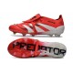 Crampons adidas Predator Elite FT FG Rouge Lucide Blanc Noir