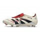 Crampons adidas Predator Elite FT FG Blanc Cassé Noir Rubis Pur