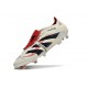 Crampons adidas Predator Elite FT FG Blanc Cassé Noir Rubis Pur