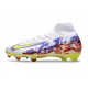 Nike Zoom Mercurial Superfly 10 Elite FG Blanc Jaune Violet