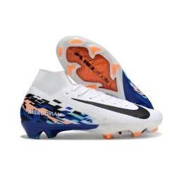 Nike Zoom Mercurial Superfly 10 Elite FG Blanc Noir Bleu