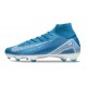 Nike Zoom Mercurial Superfly 10 Elite FG Bleu Blanc