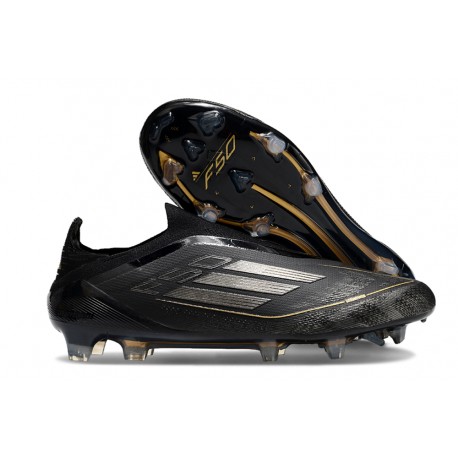 adidas F50 Elite Laceless FGadidas F50 Elite Laceless FG Doré Noir Blanc 