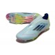 adidas F50 Elite Laceless FG Bleu Très Pâle Semi Bleu Lucide Jaune Semi Solaire