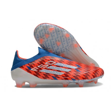 adidas F50 Elite Laceless FG Rouge Bleu Blanc