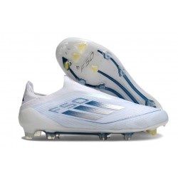 adidas F50 Elite Laceless FG Blanc Bleu