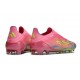 adidas F50 Elite Laceless FG Rose Jaune Violet