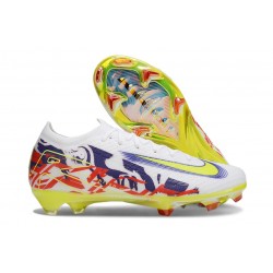 Nike Air Zoom Mercurial Vapor 16 Elite FG Blanc Jaune Violet