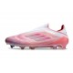 adidas F50 Elite Laceless FG Rose Blanc