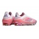 adidas F50 Elite Laceless FG Rose Blanc