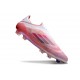 adidas F50 Elite Laceless FG Rose Blanc