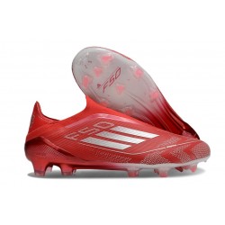 adidas F50 Elite Laceless FG Rouge Argent