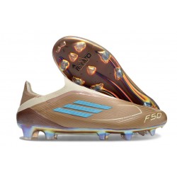 adidas F50 Elite Laceless FG X BAD BUNNY Carton Blanc Crème Cyan Vif