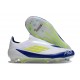 adidas F50 Elite Laceless FG Blanc Jaune Solaire Bleu Lucide