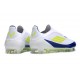 adidas F50 Elite Laceless FG Blanc Jaune Solaire Bleu Lucide