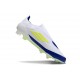 adidas F50 Elite Laceless FG Blanc Jaune Solaire Bleu Lucide
