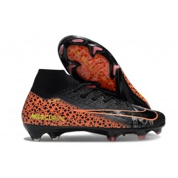 Nike Zoom Mercurial Superfly 10 Elite FG Noir Orange Jaune