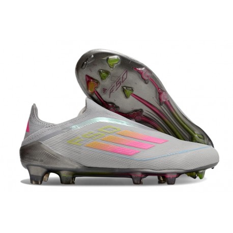 adidas F50 Elite Laceless FG Gris Rose