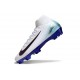 Nike Zoom Mercurial Superfly 10 Elite FG Blanc Bleu Noir