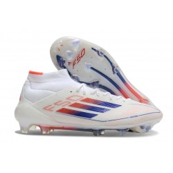 adidas F50 Elite Mid FG Advancement - Blanc Rouge Bleu