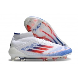 adidas F50 Elite Mid FG Blanc Rouge Bleu