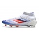adidas F50 Elite Mid FG Blanc Rouge Bleu