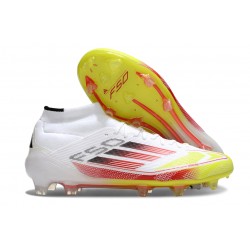 adidas F50 Elite Mid FG Advancement - Blanc Rouge Jaune
