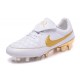 Chaussure de Football Nike Tiempo Legend FG - R10 Blanc Or