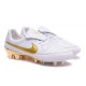 Chaussure de Football Nike Tiempo Legend FG - R10 Blanc Or