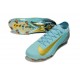 Nike Air Zoom Mercurial Vapor 16 Elite FG Bleu Or