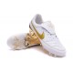 Chaussure de Football Nike Tiempo Legend FG - R10 Blanc Or